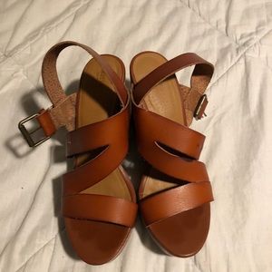 Wedge brown sandals